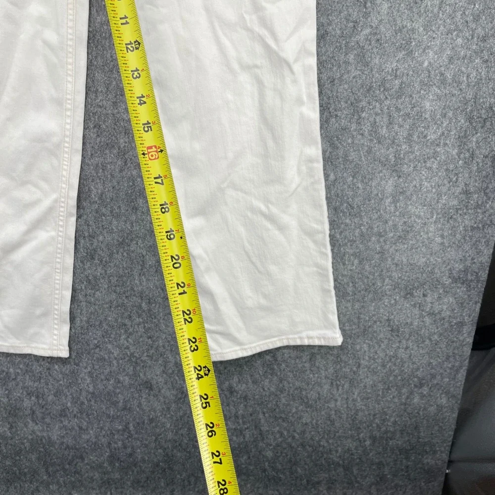 Abercrombie Wide Leg Jeans Kids 13/14 High Rise White Braided Pocket Trim New